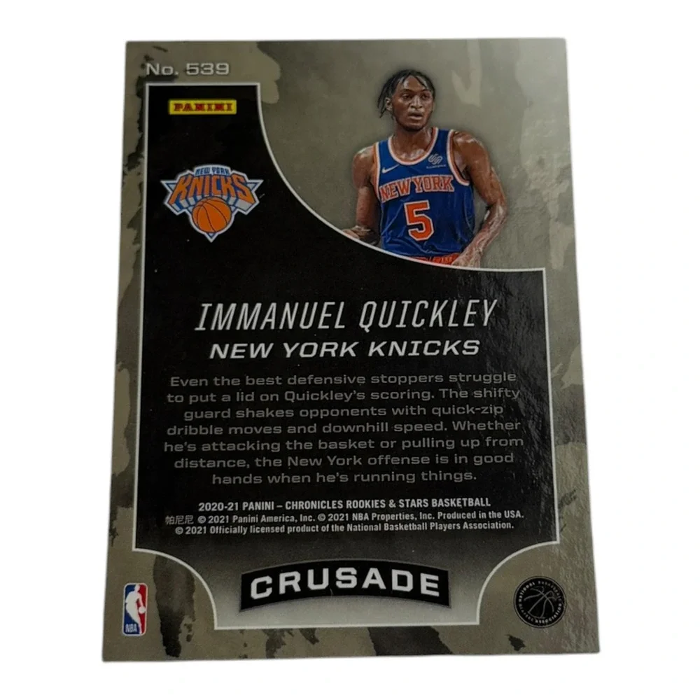 2020-21 Panini Chronicles Immanuel Quickley Crusade Rookie Card RC #539 Knicks‎
